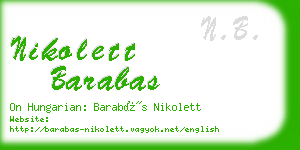 nikolett barabas business card